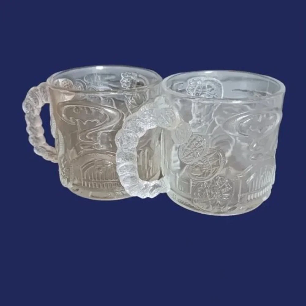 Mc.Donald's vtg lot of 2 clear glass  mug